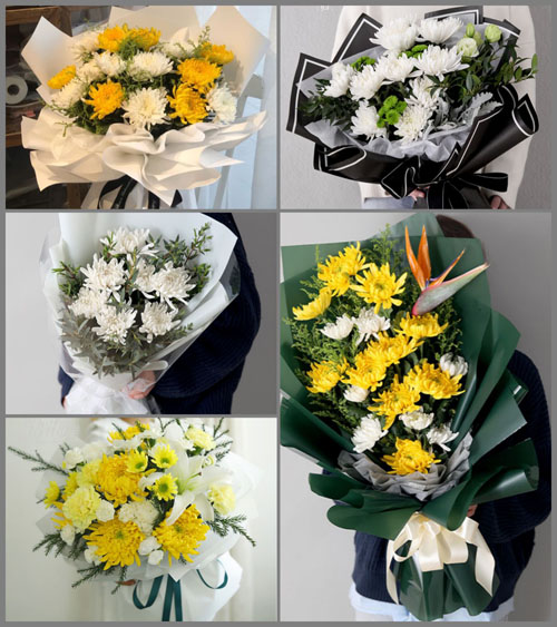 广东揭阳市普宁市云落镇白事花束代送
